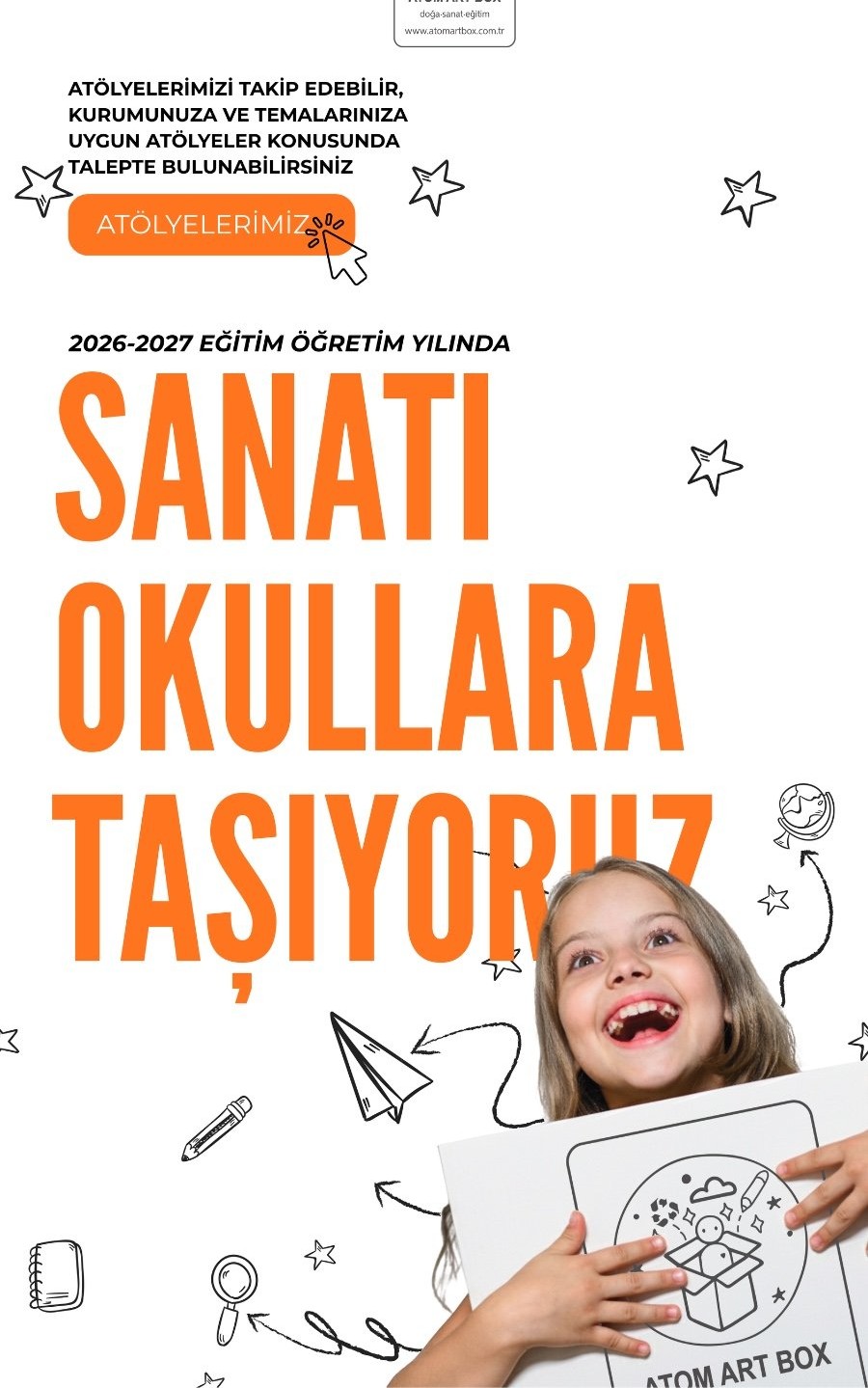 Atom Art Box · 2026-2027 eğitim öğretim yılında sanatı okullara taşıyoruz